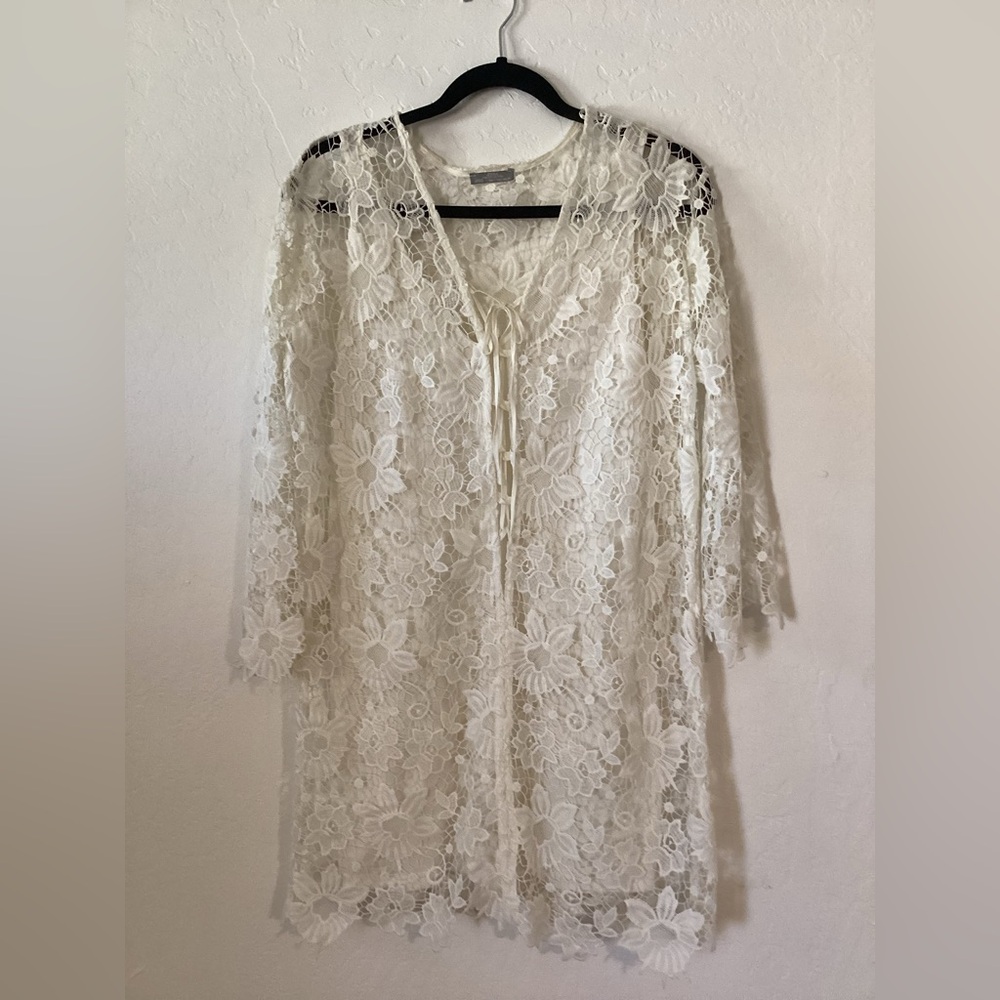 Zara white floral dress/shirt